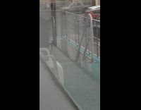 Monoblock chair moved and fell on the stairs