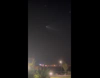 Collab WINY - Space X rocket light on night sky