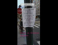 Handwritten apology letter to woman metal pole 