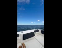 Ocean sky with two different cloudy parts