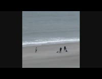 Man jump rope beach video shoot music