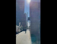 Water leaks from side of building 