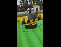 Collab VIBES - Girl In Black And White Jacket On Black Yellow Game