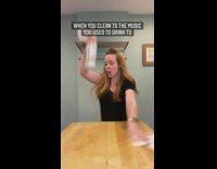 Millennial Tries to Clean to Hip Hop Club Music 