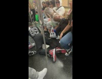 Man dance inside the train and passengers shouts 