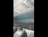 Passenger Plane Lights Flicker On and Off