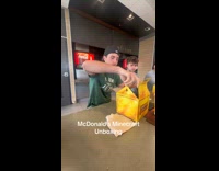 Friends did minecraft unboxing at Mcdonalds