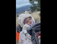 Baby in stroller outdoors