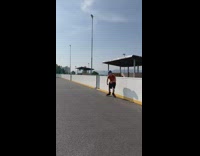 Teen on Roller Skates Jumps Through an Obstacle