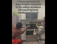 Two guys first time cooking fish apartment