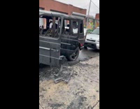 Car found burned near repair shop 