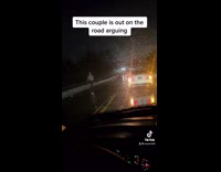 Collab BitchMP - Couple arguing on side of road blocking traffic 