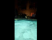 Man jokes about being alone on hot tub