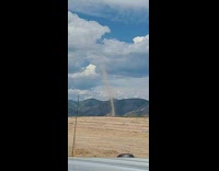 Small tornado forms up on the field