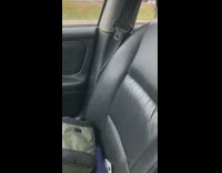 Small weird yellow car with RGB lights