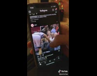 Guy scrolls through feed timeline with girlfriend and quickly scrolls past hot girls in bikini