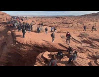 Group of tourist people rock nature 