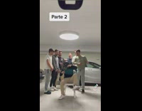 Guy tries to guess which friend slapped helmet 