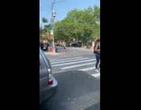 Guy use fishing rod to beg money