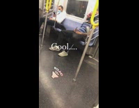 Blue shirt guy red devil costume mask 