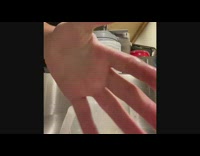 Guy shakes pitcher liquid stays inside sink