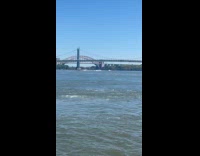 Speed boat race seen on the river