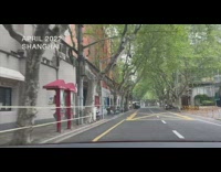 Empty Shanghai streets due to April covid lockdown