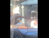 Uber driver swipes left on women on his phone 