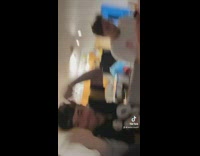 Drunk guy punches himself in the mirror breaks mirror 