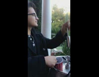 guy in black sweater breaks keg tap