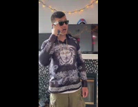 Guy on phone with scream scary movie 