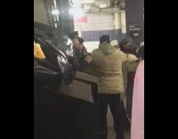 police pushes homeless man onto train tracks