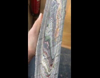 Man shows fordite he found at work 