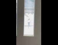 Girl white shirt dance tiktok tripod flag