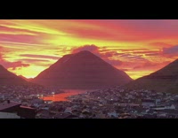 Collab DailyDoseOfInternet - View of sunset with hills 