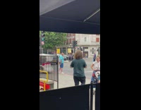 Guy holds up horny cardboard Part 1