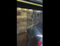 Driver leaves bus to withdraw cash atm 