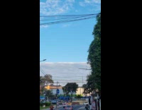 Cloud formation looked like a solid wall