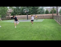 Guys spin bottle throw egg at cameraman