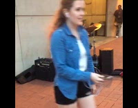 Collab Subway Creatures - playing drums with storm trooper mask on