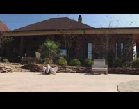 White Shirt Frontflip Backyard Concrete Near Pool Hits Butt