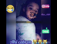 Baby boy with spider on face filter hits screen and screams