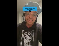 Guess the gibberish blue beret hat girl 