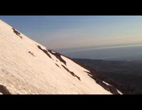 Four girls slide tumble down snow slope