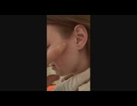 Buzz sound from woman cheek with charging laptop