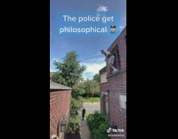 Cop asks guy why he is doing parkour 