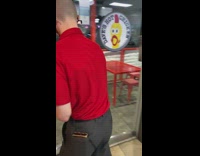 Guy records chick fil a worker picking up to go from competitor