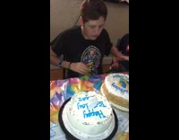 Kid pretends to smash face into cake actually smashes face into cake