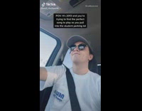 Guy shuffles through playlist for perfect song 