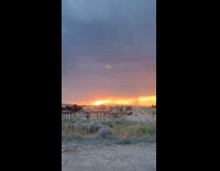Sunset view in the sky of Wyoming